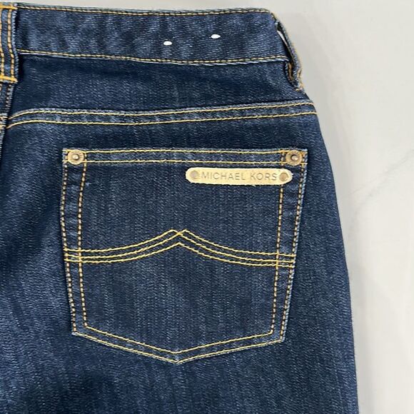 Michael Kors Jeans Gold Sausalito Boot Cut Stretch Sz 8 - Picture 11 of 12